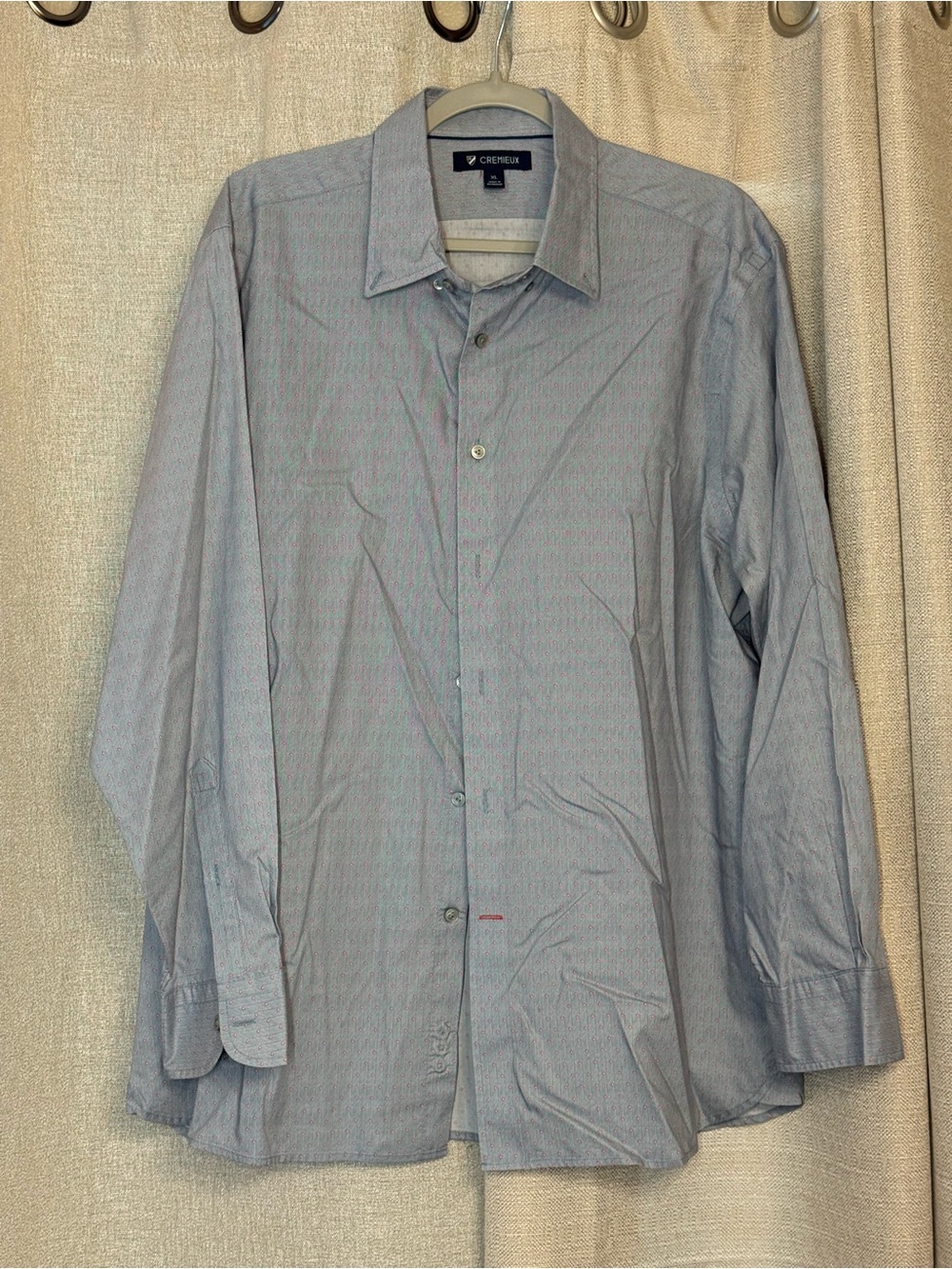 Daniel Cremieux Men's Light Blue Dress Shirt - Classic Collared